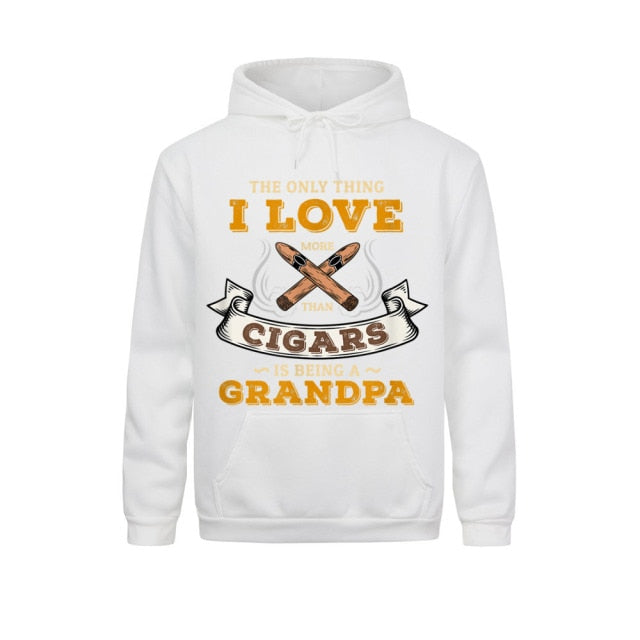 Hoodie Fun Cigar Grandpa Smoke Cigar For Men Long Sleeve Hoodies Mens Sweatshirts Casual Clothes Fashion